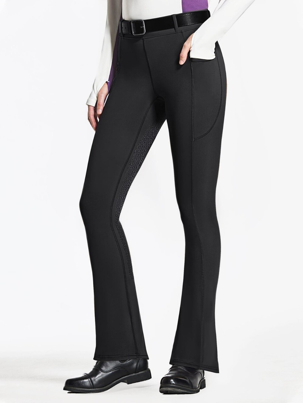 FitsT4 Black Bootcut Full Seat Riding Pants • Size M NWT